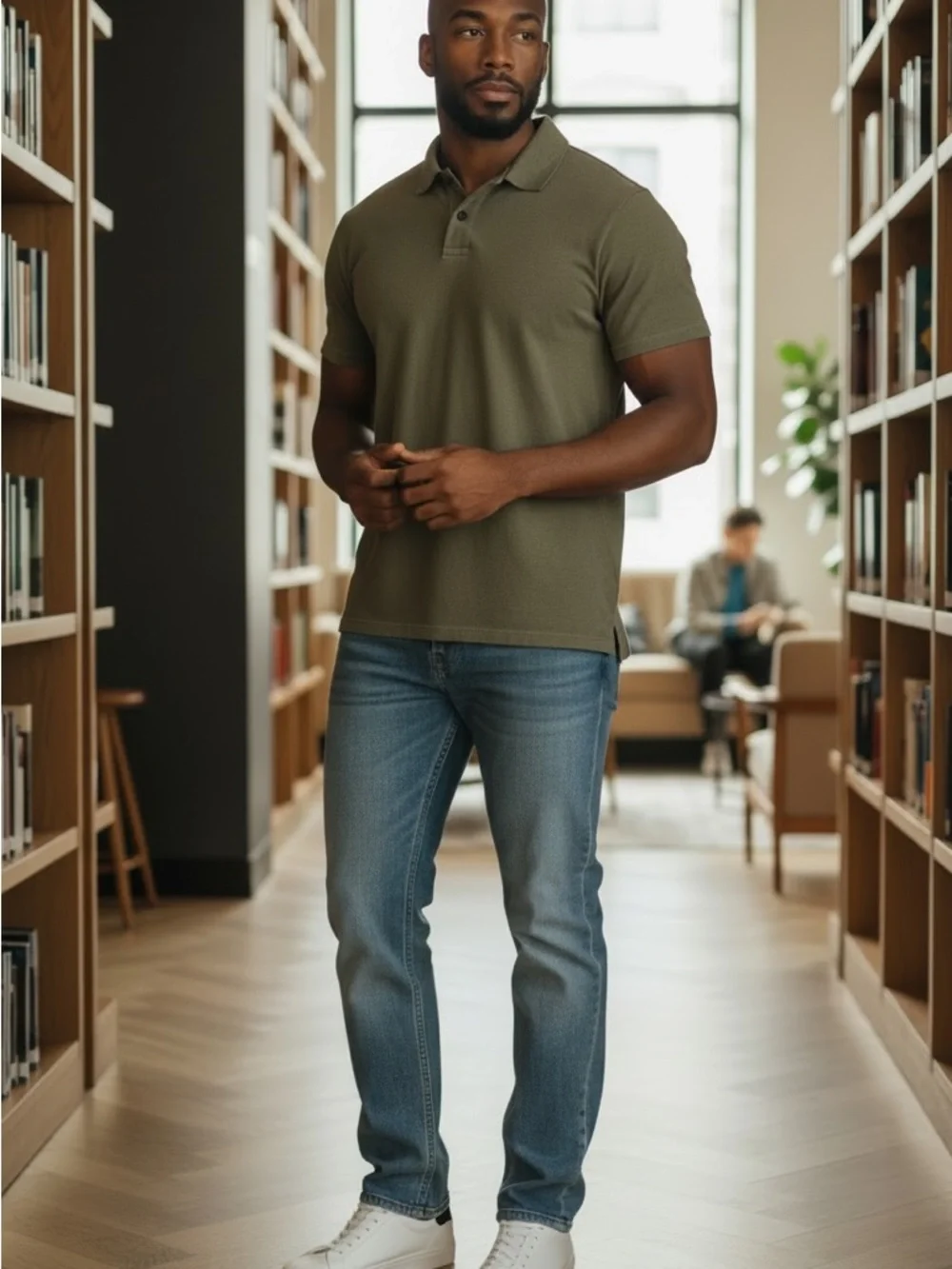 Banana Republic Olive Polo Shirt - Picture 2 of 4